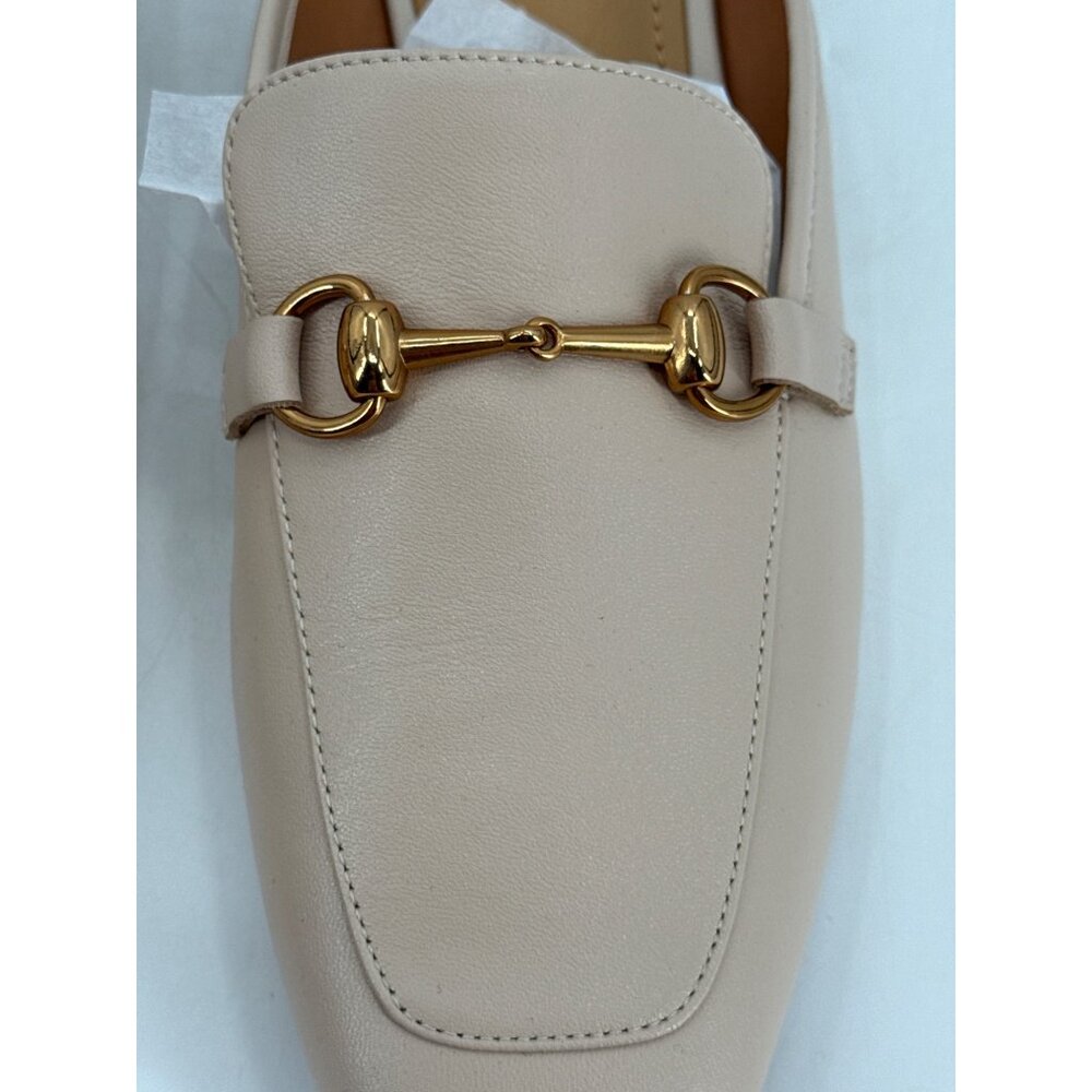 Lisa Vicky Slip OnMule  Loafers Nude Leather Square Toe Size 9 Womens - Picture 3 of 11